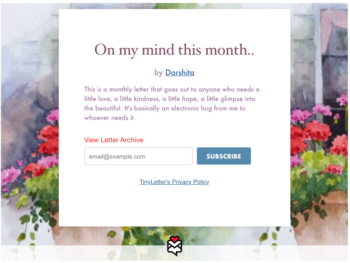 Tiny Monthly Checkins