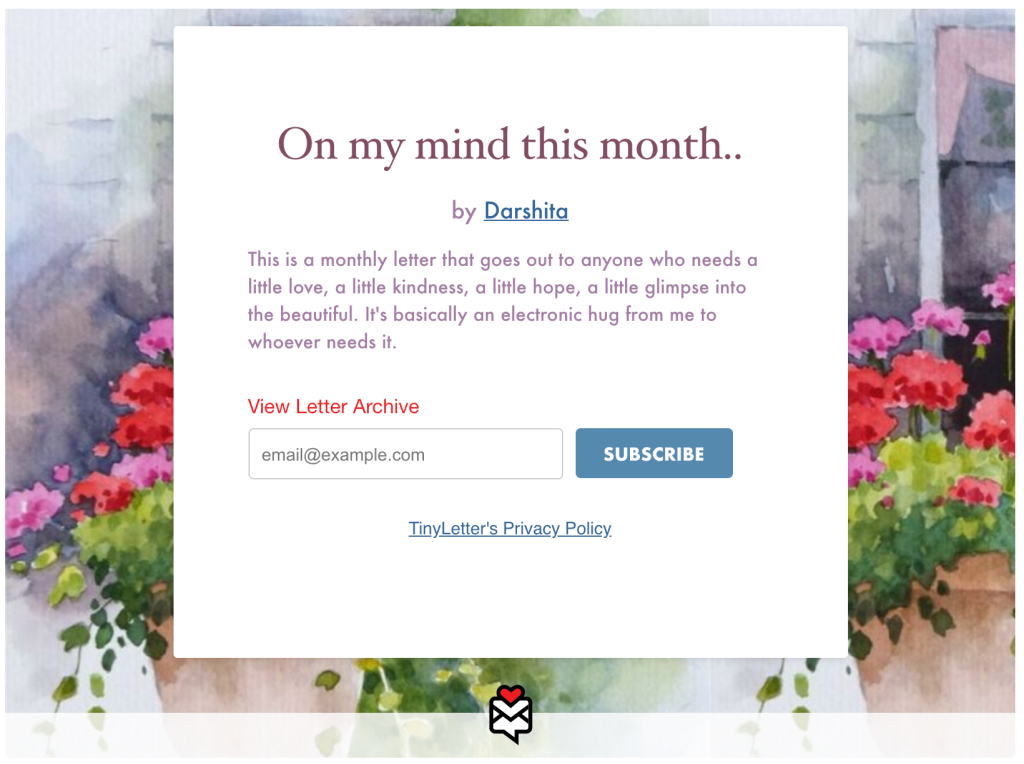 Tiny Monthly Checkins